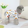 thumbnail image 5 of Cartoon Animal Dog Romper - Short Sleeve Spring/Summer Pet Jumpsuit with Playful Pattern, 5 of 8