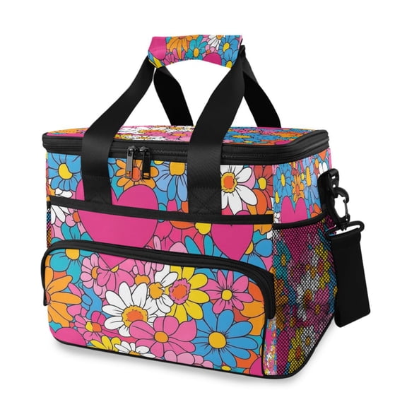 Cooler bag Love Flower 15L Insulated Lunch Bag Large Cooler Suitable for camping and picnics