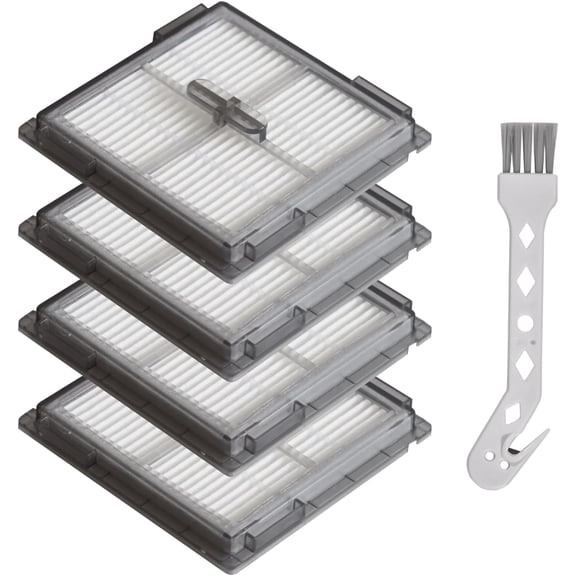 4 Pack HEPA Filter Compatible with Roborock Q10 S5 S5 Plus X5 X5 Plus Robot Vacuum Cleaner Replacement Parts