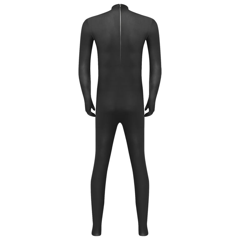 最安値☆Open back body suit YONGHS Mens Spandex Open Face Zentai Suit Costume Back Zipper