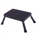 thumbnail image 1 of Taburete plegable con plataforma ajustable y superficie antideslizante, con almohadillas de goma gruesas para uso como taburete para adultos o niños en cocinas y dormitorios (negro)., 1 of 10