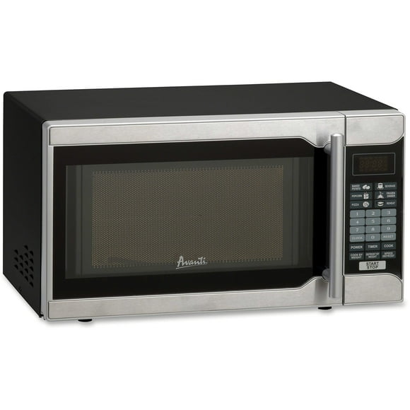 Avanti, AVAMO7103SST, microondas de un solo toque de 700 vatios y 0,7 pies cúbicos, negro, acero inoxidable