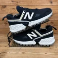 thumbnail image 1 of New Balance 574 Trainers Men Size UK 8.5 Blue Navy Suede Running Casual Shoes NB, 1 of 6