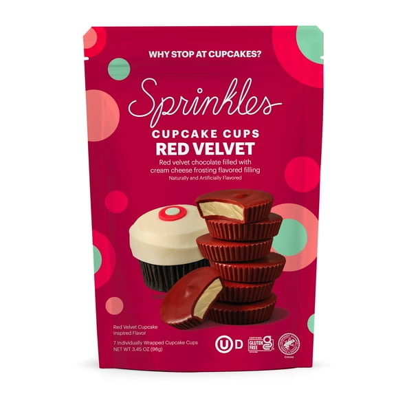 Sprinkles Premium Red Velvet Cupcake Cups, 3.45oz Pouch, Gluten Free