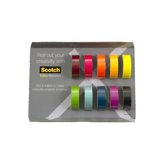 Scotch Expressions Washi Tape Multi-Pack, 10 Rolls