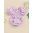 thumbnail image 5 of Musuos Baby Girl Cute Romper 0-24 Months Casual Short Puff Sleeve Floral Print Bodysuit Newborn Playsuit, 5 of 9