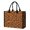 Checkered Pumpkin Halloween Pattern, variant on Checkered Pumpkin Halloween Pattern Beach Tote Bag, Shopping Carry Tote with Inner Pocket & Removable Bottom, Waterproof Twill Gifts for Birthday Christmas Thanksgiving