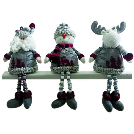 set of 3 artic santa claus snowman and reindeer plush set of 3 artic santa claus snowman and reindeer plush