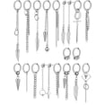 thumbnail image 1 of Pendientes Hicarer de acero inoxidable con forma de aro con bisagras (20 unidades), 1 of 6