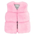 thumbnail image 4 of mgoYE Girls Vest Kids V-Neck Cardigan Sleeveless Fuzzy Jacket Outerwear Warm Winter Coat Waistcoat(Pink,2-3 Years), 4 of 4