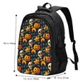 thumbnail image 5 of Balery Halloween Skull Print USB Charging Backpack for Men and Women - Water-Resistant, Anti-Theft Laptop Backpack with USB Port for Travel, Work, School, and College, 5 of 7
