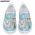 thumbnail image 1 of Doginthehole Cuida tus dientes Zapatos casuales de mujer Zapatillas planas ligeras y cómodas de verano Zapatos de malla para enfermería de hospital, 1 of 5