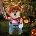 thumbnail image 5 of Dog Halloween Costumes, Deadly Doll Dog Costume,Chucky Dog Costume with Knife for Pets, Funny Dog Costumes Halloween for Small Dogs, 5 of 7