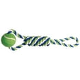 thumbnail image 2 of Dogit Dog Knotted Rope Toy Spiral Tug with Tennis Ball, 2 of 3