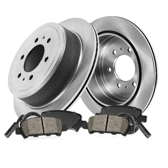 Callahan Brake Parts Brake Kit for Dodge Sprinter 3500 2003-2006, Freightliner Sprinter 3500 2002-2006 Rear Replacement Brake Rotors with Ceramic Brake Pads EBYK010711
