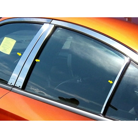 Stainless Steel Pillar Trim 6Pc Fits 2011-2020 Dodge Charger PP51911 QAA