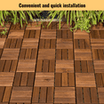 thumbnail image 4 of Jopath 20 Pack Waterproof Interlocking Deck Tiles,12"x12" Plastic Patio Tiles for Indoor Outdoor Use,Patio Floor Decking Tiles for Garden Lawn Porch Poolside Balcony,Brown, 4 of 7