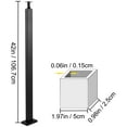 thumbnail image 2 of VEVOR Cable Rail Post Level Deck Stair Post 42 x 0.98 x 1.97" Cable Handrail Post Stainless Steel Brushed Finishing Deck Railing DIY Picket Without Hole Stair Railing Kit with Mount Bracket Black, 2 of 9