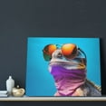 thumbnail image 3 of Gukieu Lizard With Sunglasses Colorful Print Canvas Decorative Hanging Painting, Waterproof Art Wall Decoration with Frame, Suitable for Living Room, Bedroom, 3 of 6