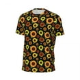 thumbnail image 5 of T Shirt For Men Sunflower Polka Dots Running Beach Vintage Floral Print T-Shirts Trendy Cool Tee Shi, 5 of 7