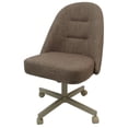 thumbnail image 2 of M-235 Dinette Swivel Metal Caster Chairs - Crackle Glass - Basin Beige - BeIge, 2 of 4
