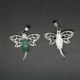 thumbnail image 3 of HOOUN Hollow Dragonfly Chakra Crystal Bead Pendant Wing Gemstone Quartz Jewelry Insect-Lapis Lazuli-1PC (Random Pick), 3 of 8