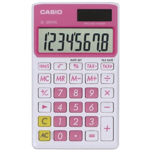 Casio SL-300VC Calculadora de función estándar, rosa Casio Casio