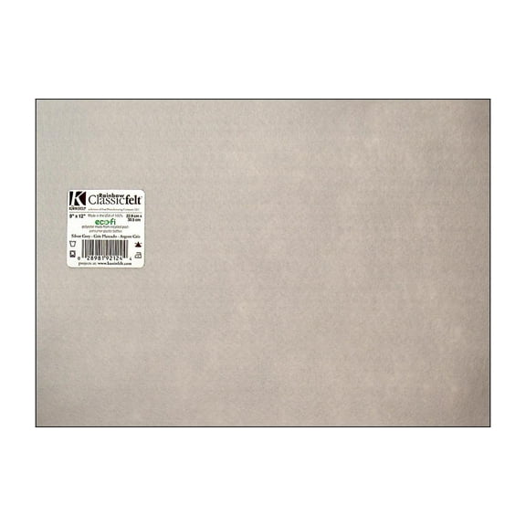 Kunin Polyester 9" x 12" Rainbow Classic Silver & Gray Felt, 24 Piece