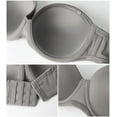 thumbnail image 6 of Exclare Women's Multiway Strapless Bra Full Figure Underwire Contour Beauty Back Plus Size Bra(Grey,42DD), 6 of 7