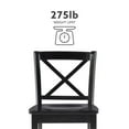 thumbnail image 4 of Home Square 2-Piece Furniture Wood 24" Counter Stool Set in Black, 4 of 11