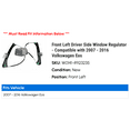 thumbnail image 2 of Front Left Driver Side Window Regulator - Compatible with 2007 - 2016 Volkswagen Eos 2008 2009 2010 2011 2012 2013 2014 2015, 2 of 2