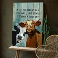 thumbnail image 2 of If At The End Of Day You Smell Like Cows, It's Been A Good Day Canvas Wall Art – Funny Farmhouse Sign – Rustic Country Decor – Stretched Canvas Print for Barn, Kitchen, or Living Room, 2 of 4
