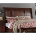 thumbnail image 3 of Antique Sleigh HB Storage FB Bed Bedroom Cherry Veneer Wooden 1pc Queen Size Bed MDF Pine Formal Bedframe, 3 of 5