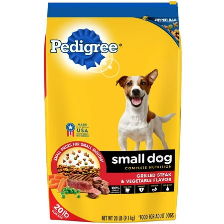 Pedigree Small Dog Targeted Nutrition, Steak and Vegetable Dry Dog Food (20 (Best Dry Dog Food On The Market)