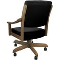 thumbnail image 2 of Leather Casa Caster Solid Wood Dining Chair - Black on Cashew, 2 of 3