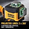 thumbnail image 4 of DEWALT Kit de Niveau Laser 20V MAX - Ensemble de 6 Pcs, 3 x 360, Vert (DCLE34030G), 4 of 7