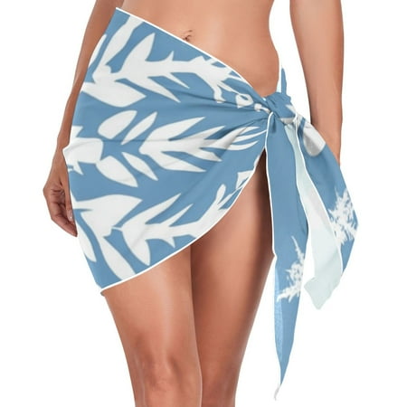 Christmas Big Snowflakes Women s Bikini Sarong Wraps Swimsuit Coverups Beach Skirt Beach Dress M