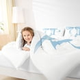 thumbnail image 3 of Erosebridal Blue Bowknot Bedding Comforter Set for Girls, Monogrammed P Full Bedding Set, Reversible 7 Pieces, 3 of 6