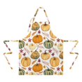 thumbnail image 2 of Fall Pumpkins Leaves Pattern Apron-Garden Aprons for Women with Pockets-Cotton Linen Waterproof Kitchen Cooking Gardening Aprons Adjustable for Kitchen,Cooking,BBQ and Salon 33"x27", 2 of 7