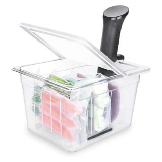 Nachukan 11L Collapsible Sous Vide Container with Lid - Hinged Cooker Tub  for Circulators, Culinary Container for Sous Vide Cooking