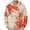 Chinese Fish, variant on Chinese Red Crowned Cranes Mens Long Sleeve Hooded Shirts Casual Fashion T Shirt Lightweight Linen Shirt Chinese Print Tops, Size L