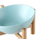 thumbnail image 5 of Cuenco para gatos inclinable de 45  degree, con soporte de madera, alimentador de alimentos, antideslizante, cuenco portátil de cerámica para mascotas de , Azul Yinane Cuenco para gatos, 5 of 5