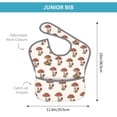 thumbnail image 4 of Hirioo Red Mushrooms for Baby Waterproof Pocket Bib Adjustable Closed for Babies Toddlers with Large Pocket 6-24Months, 4 of 8