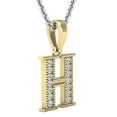 thumbnail image 2 of Dazzlingrock Collection 0.10 Carat (ctw) Round White Diamond Fancy Letter 'H' Initial Pendant 1/10 CT, 18K Yellow Gold, 2 of 6