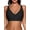 Black, variant on SHARICCA Wireless Bra for Women Smoothing Scalloped Push Up Bras With Convertible Strap
