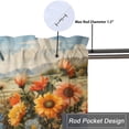 thumbnail image 5 of Farmhouse Rooster Valance Curtain for Kitchen Rustic Wooden Barn Country Sunflowers Window Valance for Living Room Bedroom, Kitchen Valance Rod Pocket Window Curtain 54 by 18 in, 1 Panel, 5 of 6