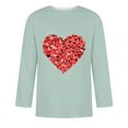 thumbnail image 4 of Jinhomg Mens Heart Graphic Tees Cute Valentine's Day Themed T-Shirts Big and Tall Casual Comfy 3/4 Sleeve Crew Neck Tops 2025 Holiday Gifts 2025 Saving Green M, 4 of 5