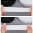 thumbnail image 3 of 10 Yards 2 Colors Non Slip Elastic Band 20mm Wide Double Wave Silicone Elastic Gripper Ribbon White Black Rubbers Gripper Tape Strap Stretch Belt for DIY Crafts Garment Sewing Accessories, 3 of 9