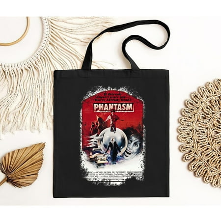 vintage Phantasm - Movie Poster Inspired Black Tote Bag-TH21616