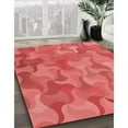 thumbnail image 3 of Ahgly Company Tapis d'Intérieur Lavables en Machine, Rectangle Rouge Transitionnel, 4' x 6', 3 of 7